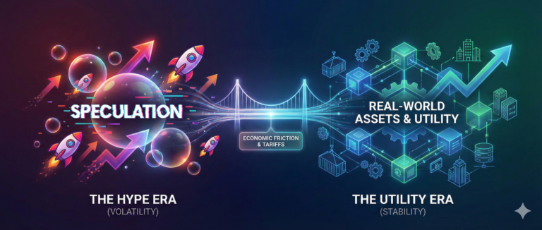 Infographic titled Top 10 Utility Assets for 2026: Financial Rails and Real-World Solutions, ranking cryptocurrencies like Ethereum, Chainlink, and Solana based on their enterprise use cases.