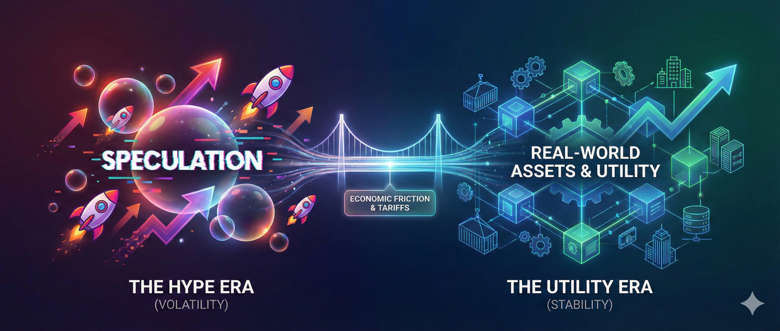 Infographic titled Top 10 Utility Assets for 2026: Financial Rails and Real-World Solutions, ranking cryptocurrencies like Ethereum, Chainlink, and Solana based on their enterprise use cases.
